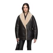 Nila - Brun Beige Shearling Frakke