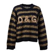 Kvinder Crewneck D&G Applikationer Pullover