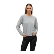 Glitter Strik Rund Hals Sweater