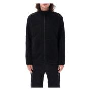 Sort Double Face Fleece Jakke