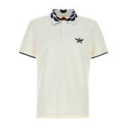 Hvid Stretch Piquet Polo Shirt