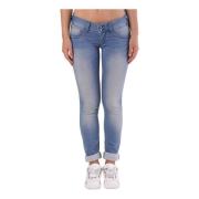 Lysblå Skinny Jeans Stretch Denim