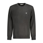 Klassisk Sort Bomuld Crew Neck Sweater