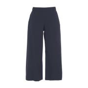 Blå Bomuld Culottes Elegant Stil