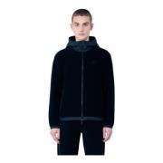 Hættet Fleece Zip-Up Cardigan