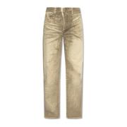 Vaskede Straight-Leg Jeans