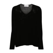 Sort V-hals sweater