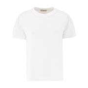 Præget Crew-neck T-shirt til foråret