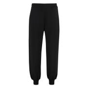 Bomuld Track-Pants med Ribbed Manchetter