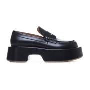 Sort Slip-On Penny Strap Platform Sko