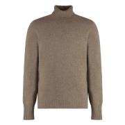 Ribbet Uld Turtleneck Sweater