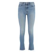 Dazzler Straight Leg Jeans med Frayed Hem