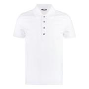 Ribstrikket Polo Shirt i Bomuld