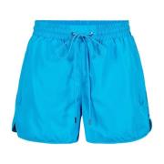 Aktive shorts i teknisk nylon foret med koboltfarvet net