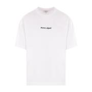 Hvid T-shirt med Maison Kitsuné Handwriting