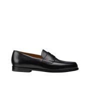 Herres læder loafers | sort