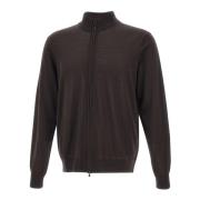 Merino Uld Sweater Brun Lynlås Krave