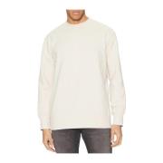 Beige Strik Crewneck Sweatshirt