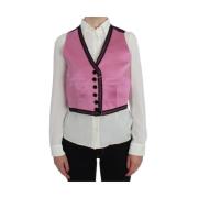 Luksus Torero-inspireret vest i pink og sort