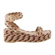 Raffia Kilehæl Sandaler Rockstud Kollektion