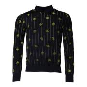 Sort Monogram Uld Sweater Italien Lavet