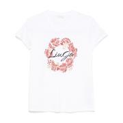 Paisley Print Rhinestone Crew Neck Tee