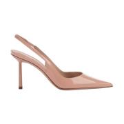 Nude Patent Slingback Stiletto Hæle