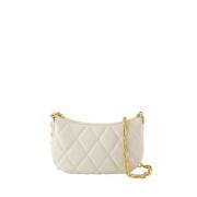 Quiltet Læder Rocking Pouch - Beige