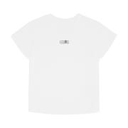 Hvid Bomuld Crew Neck T-shirt