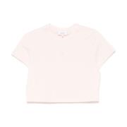 Blush Pink Crew Neck Cropped T-shirt