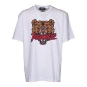 Grafisk Print T-shirt Hvid