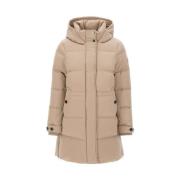 Beige Kvinders Parka Frakker