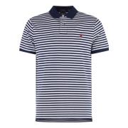 Slim Fit Stribet Bomuld Polo Skjorte