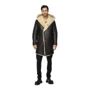 Aiden - Brun Beige Shearling Frakke