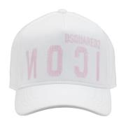 Snapback Baseball Cap med Icon Print