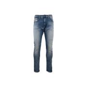 Herre Lynlås Knaphul Jeans