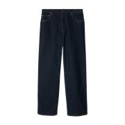 Marineblå Straight-Leg Jeans