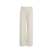 Beige Wide Leg Jeans Nikka