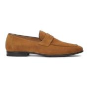 Brun ruskind loafers