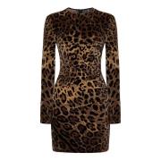 Brun Leopard Print Kjole