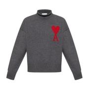 Turtleneck sweater med logo