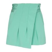 Satin Taljebånd Crepe Draperede Shorts