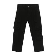 Sort Cargo Jeans med knaplukning