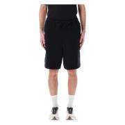 Sort French Terry Afslappede Shorts