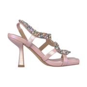 Glitter Snake Heel Sandal