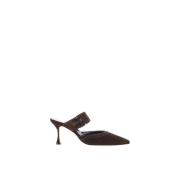 Almond Toe Ruskind Stiletto Hæl Pumps