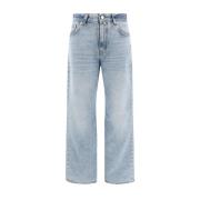 Højtaljede Wide-Leg Jeans med Fem-Lomme