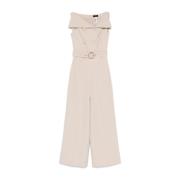 Beige Elegante Bukser Dame Mode