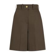 Grøn Gabardine Bermuda Shorts