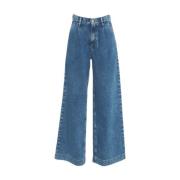 Blå Volume Jeans Elegant Lommer